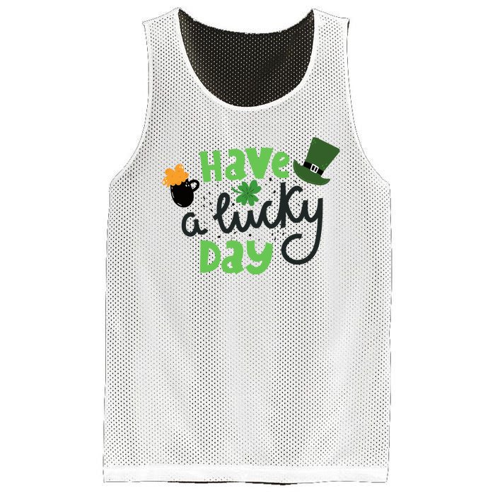 Have A Lucky Day St Patrick's Day Festive Mesh Reversible Basketball Jersey Tank