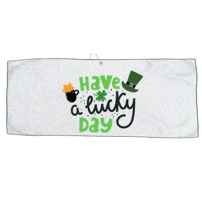 Have A Lucky Day St Patrick's Day Festive Large Microfiber Waffle Golf Towel