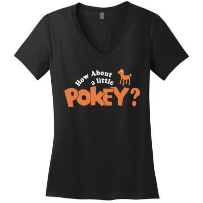 How About Little Pokey Women's V-Neck T-Shirt