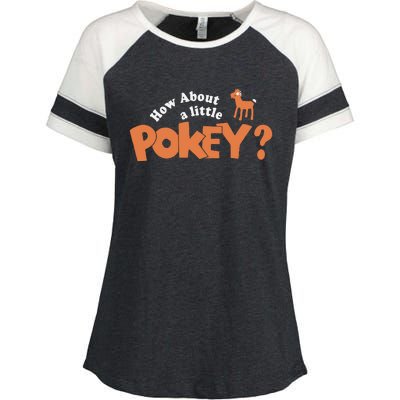 How About Little Pokey Enza Ladies Jersey Colorblock Tee