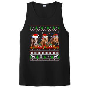 Horse Animals Lover Xmas Ugly Santa Horse Christmas Cute Gift PosiCharge Competitor Tank