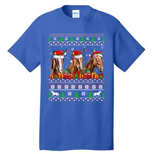 Horse Animals Lover Xmas Ugly Santa Horse Christmas Cute Gift Tall T-Shirt