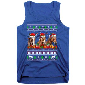 Horse Animals Lover Xmas Ugly Santa Horse Christmas Cute Gift Tank Top