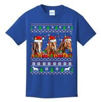 Horse Animals Lover Xmas Ugly Santa Horse Christmas Cute Gift Kids T-Shirt