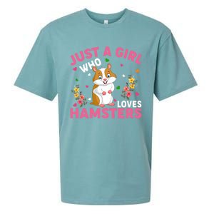 Hamster Animal Lover Just A Girl Who Loves Hamsters Great Gift Sueded Cloud Jersey T-Shirt