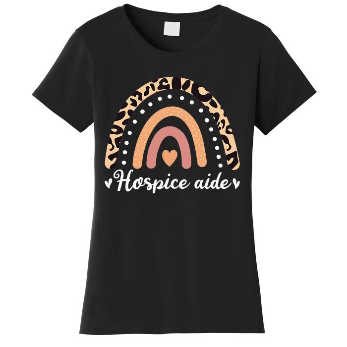 Hospice Aide Leoaprd Rainbow Nurses Nursing Graduation Women's T-Shirt