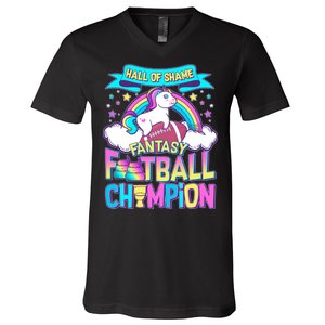 Hall of Shame Fantasy Football Chumpion V-Neck T-Shirt