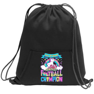 Hall of Shame Fantasy Football Chumpion Sweatshirt Cinch Pack Bag