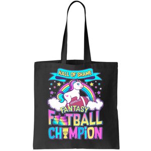 Hall of Shame Fantasy Football Chumpion Tote Bag