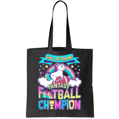 Hall of Shame Fantasy Football Chumpion Tote Bag