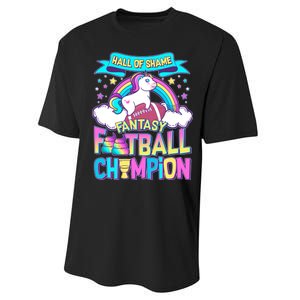 Hall of Shame Fantasy Football Chumpion Performance Sprint T-Shirt