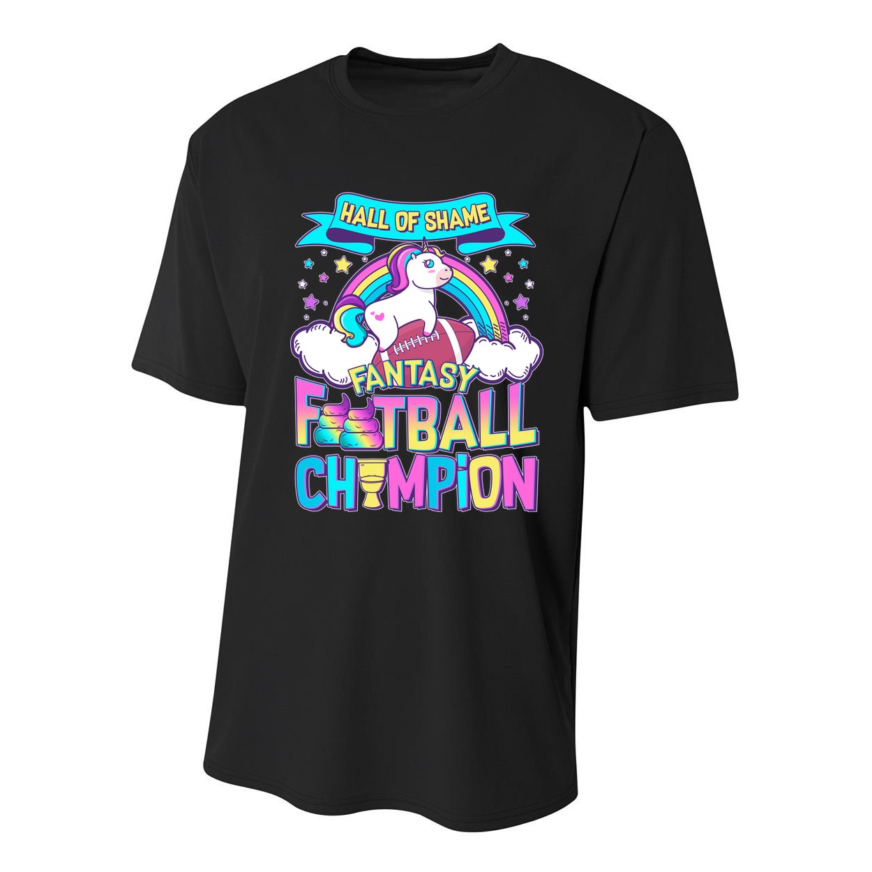Hall of Shame Fantasy Football Chumpion Youth Performance Sprint T-Shirt