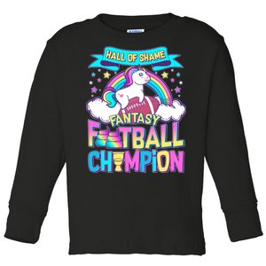 Hall of Shame Fantasy Football Chumpion Toddler Long Sleeve Shirt