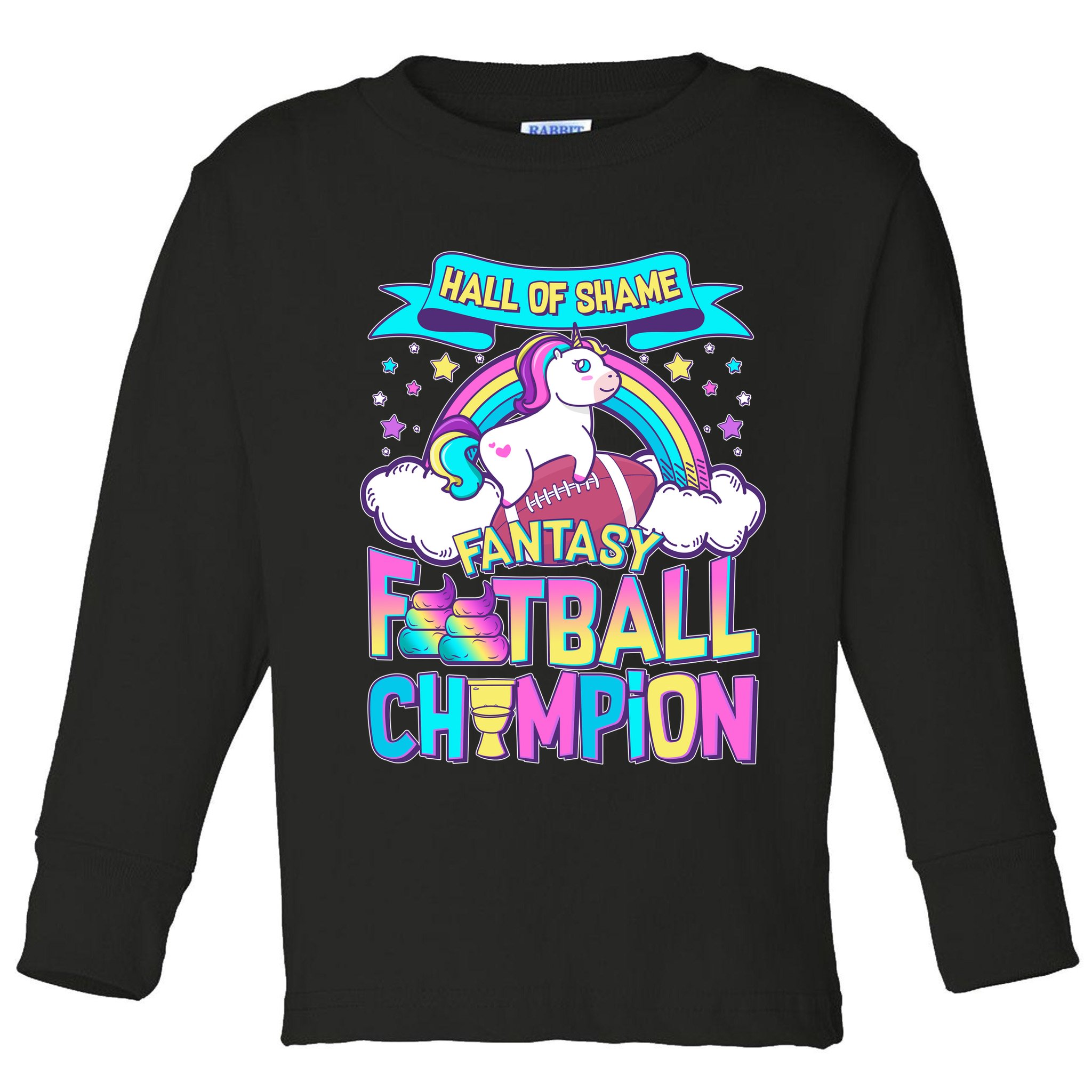 Hall of Shame Fantasy Football Chumpion Toddler Long Sleeve Shirt