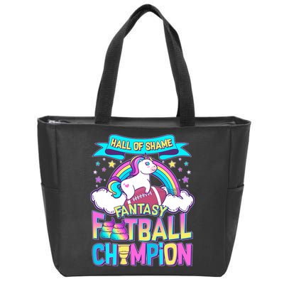 Hall of Shame Fantasy Football Chumpion Zip Tote Bag