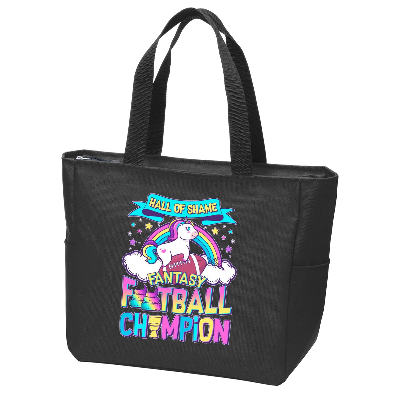 Hall of Shame Fantasy Football Chumpion Zip Tote Bag