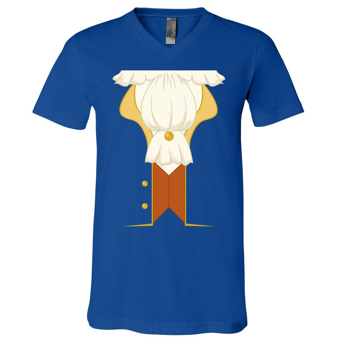 Halloween Aristocratic Rococo Jacket Costume V-Neck T-Shirt