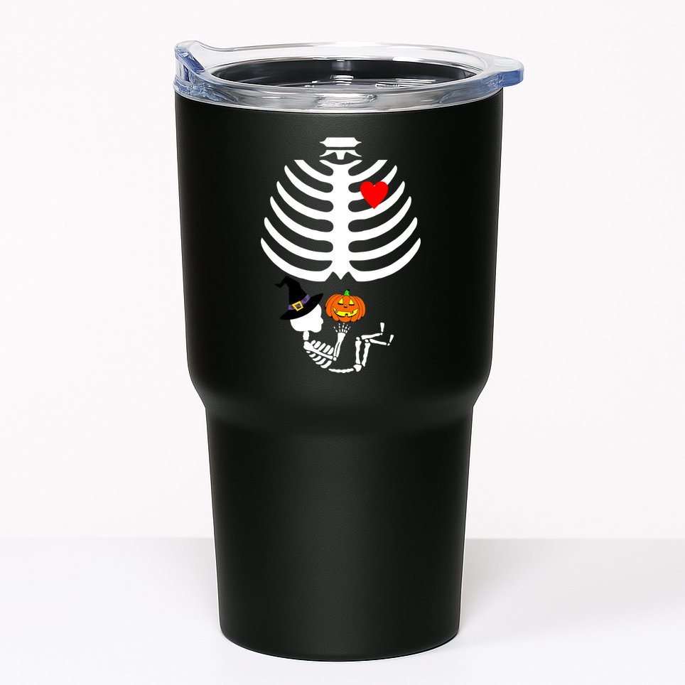 Halloween Baby Skeleton Pumpkin Tumbler