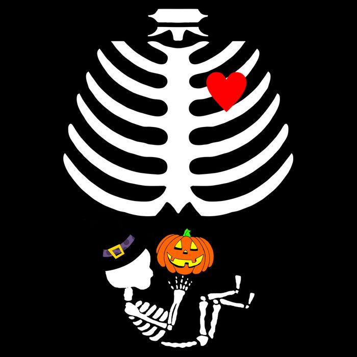 Halloween Baby Skeleton Pumpkin Zip Tote Bag