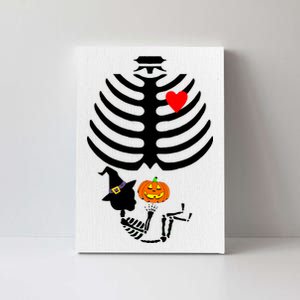 Halloween Baby Skeleton Pumpkin Canvas