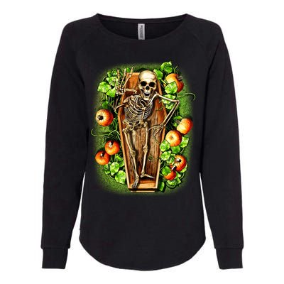 Halloween Casket Pumpkin Patch Womens California Wash Sweatshirt