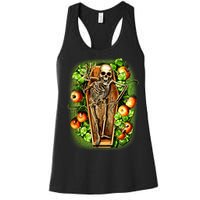 Halloween Casket Pumpkin Patch Women's Racerback Tank