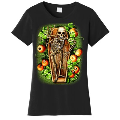 Halloween Casket Pumpkin Patch Women's T-Shirt