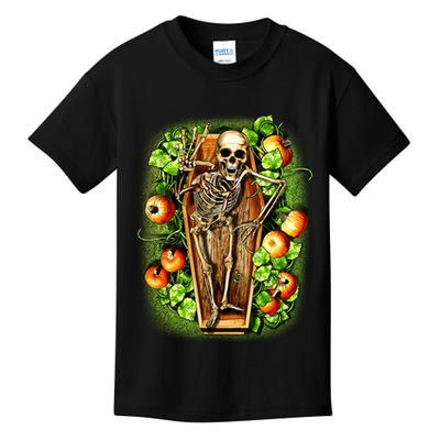 Halloween Casket Pumpkin Patch Kids T-Shirt