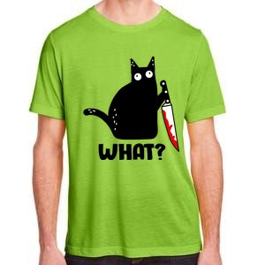 Halloween Cat what? Bloody Knife Adult ChromaSoft Performance T-Shirt