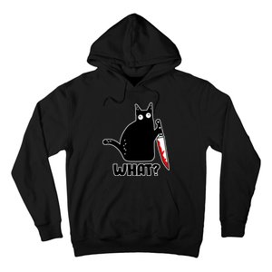 Halloween Cat what? Bloody Knife Hoodie