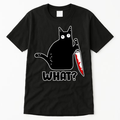 Halloween Cat what? Bloody Knife Tall T-Shirt