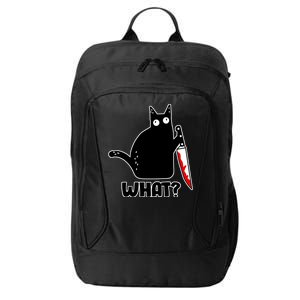 Halloween Cat what? Bloody Knife City Backpack