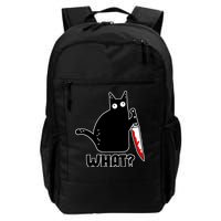 Halloween Cat what? Bloody Knife Daily Commute Backpack