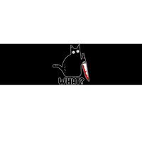 Halloween Cat what? Bloody Knife Bumper Sticker