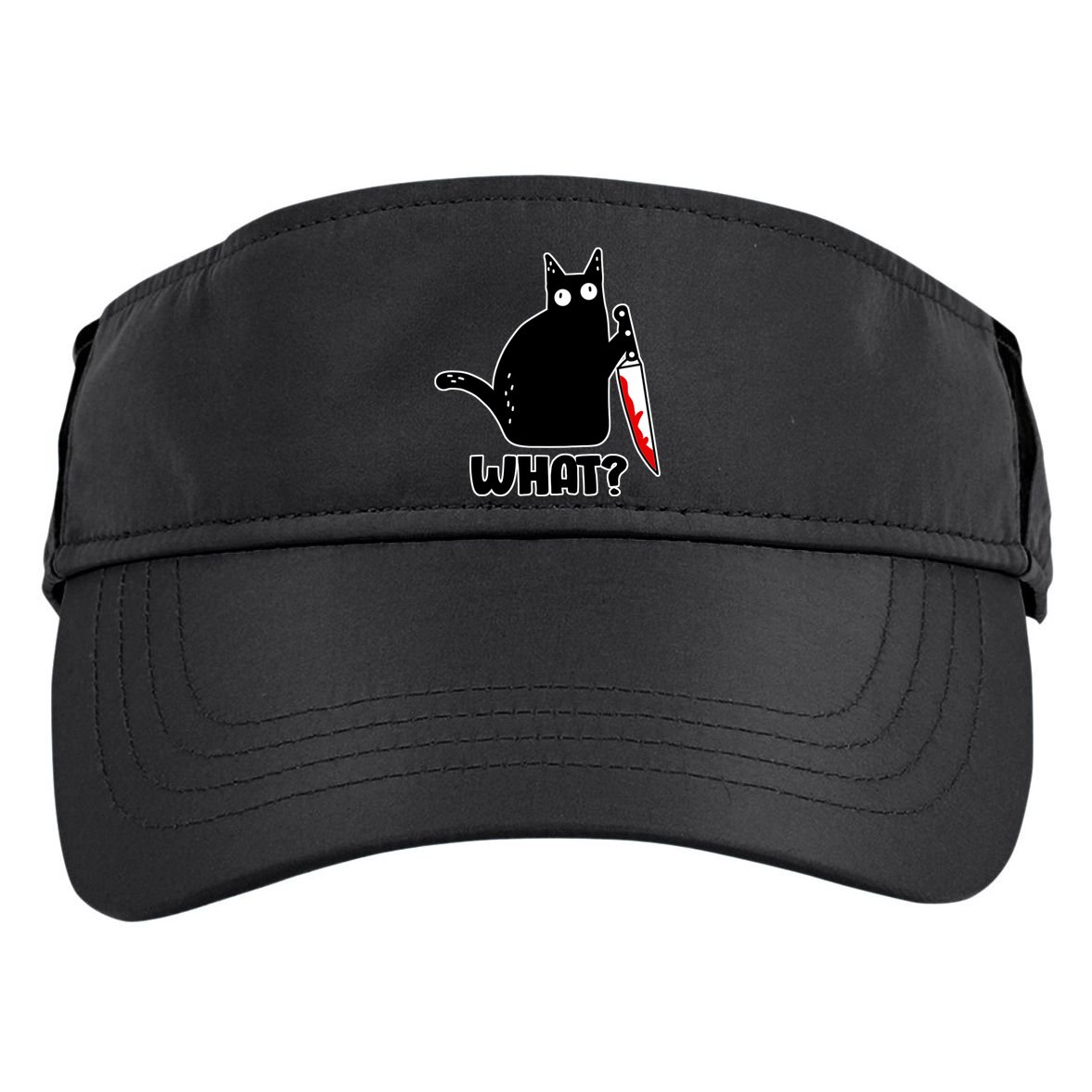 Halloween Cat what? Bloody Knife Adult Drive Performance Visor