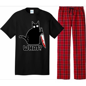 Halloween Cat what? Bloody Knife Pajama Set