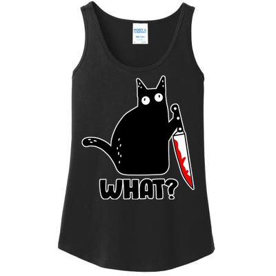 Halloween Cat what? Bloody Knife Ladies Essential Tank