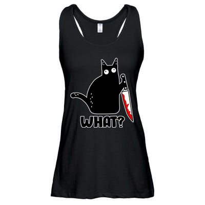 Halloween Cat what? Bloody Knife Ladies Essential Flowy Tank