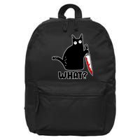 Halloween Cat what? Bloody Knife 16 in Basic Backpack