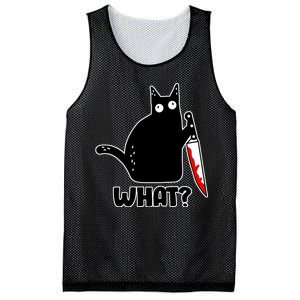 Halloween Cat what? Bloody Knife Mesh Reversible Basketball Jersey Tank