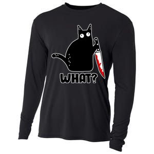 Halloween Cat what? Bloody Knife Cooling Performance Long Sleeve Crew