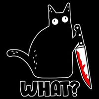 Halloween Cat what? Bloody Knife Baby Bodysuit