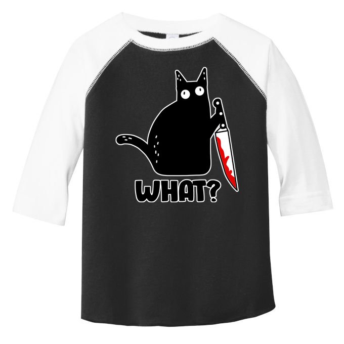 Halloween Cat what? Bloody Knife Toddler Fine Jersey T-Shirt