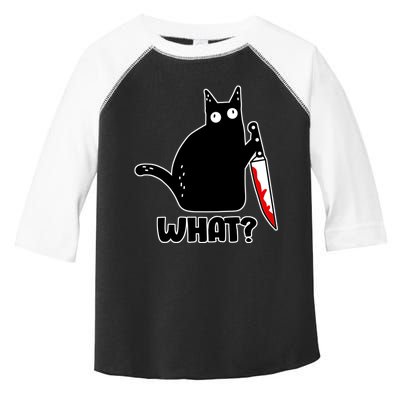 Halloween Cat what? Bloody Knife Toddler Fine Jersey T-Shirt