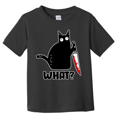 Halloween Cat what? Bloody Knife Toddler T-Shirt