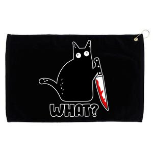 Halloween Cat what? Bloody Knife Grommeted Golf Towel