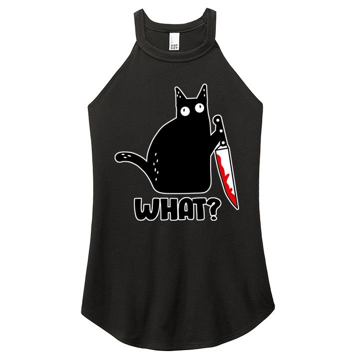 Halloween Cat what? Bloody Knife Women's Perfect Tri Rocker Tank