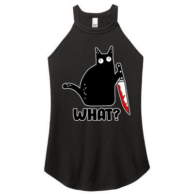 Halloween Cat what? Bloody Knife Women's Perfect Tri Rocker Tank