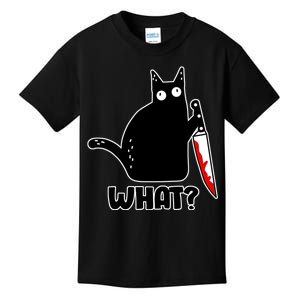 Halloween Cat what? Bloody Knife Kids T-Shirt