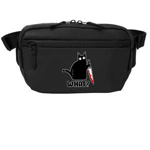 Halloween Cat what? Bloody Knife Crossbody Pack